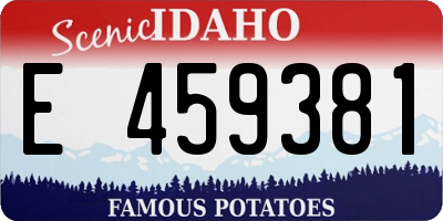 ID license plate E459381