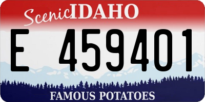 ID license plate E459401