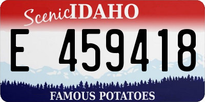 ID license plate E459418