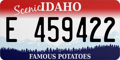 ID license plate E459422