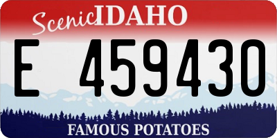ID license plate E459430