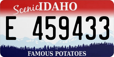 ID license plate E459433