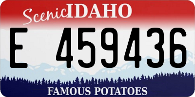 ID license plate E459436