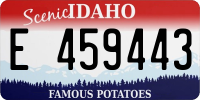 ID license plate E459443