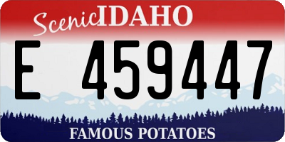 ID license plate E459447