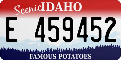 ID license plate E459452