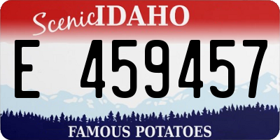 ID license plate E459457