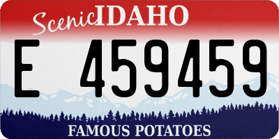 ID license plate E459459