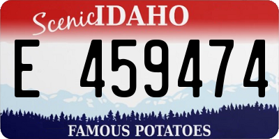 ID license plate E459474