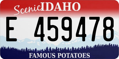ID license plate E459478