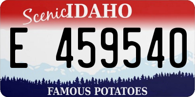 ID license plate E459540