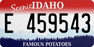 ID license plate E459543
