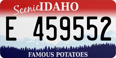 ID license plate E459552