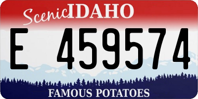 ID license plate E459574