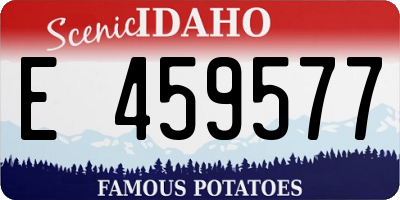 ID license plate E459577