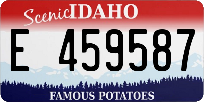 ID license plate E459587