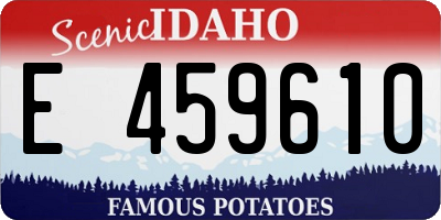 ID license plate E459610