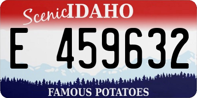 ID license plate E459632