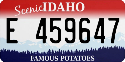 ID license plate E459647