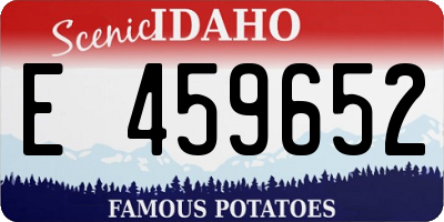 ID license plate E459652