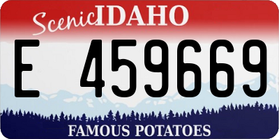 ID license plate E459669
