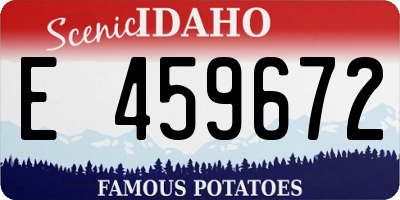 ID license plate E459672