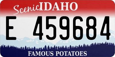ID license plate E459684