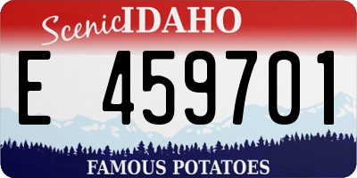 ID license plate E459701