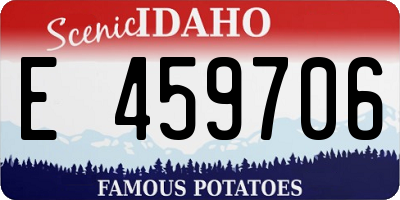 ID license plate E459706