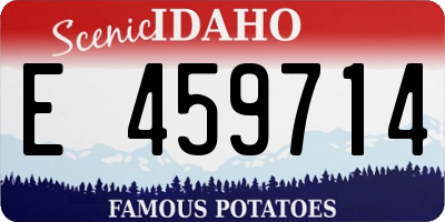 ID license plate E459714