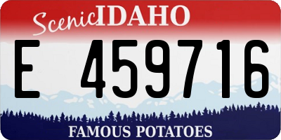 ID license plate E459716