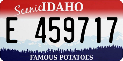ID license plate E459717