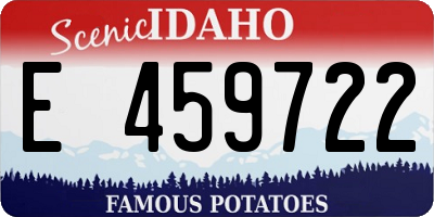 ID license plate E459722