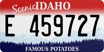 ID license plate E459727