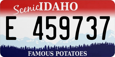 ID license plate E459737