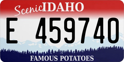 ID license plate E459740