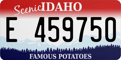 ID license plate E459750