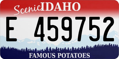 ID license plate E459752