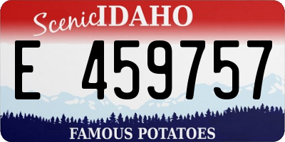 ID license plate E459757