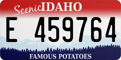ID license plate E459764