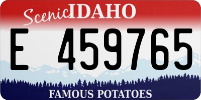 ID license plate E459765