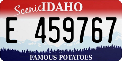 ID license plate E459767