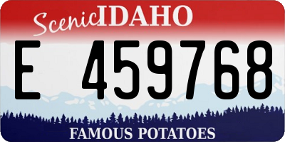 ID license plate E459768