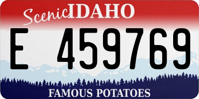 ID license plate E459769