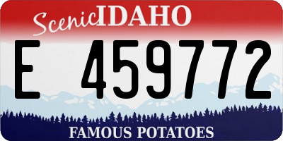 ID license plate E459772
