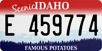 ID license plate E459774
