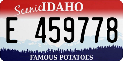 ID license plate E459778