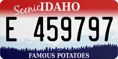 ID license plate E459797