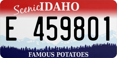 ID license plate E459801