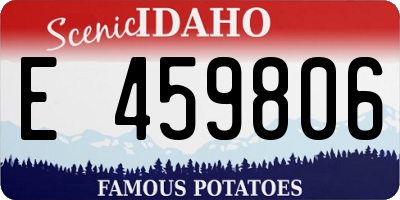 ID license plate E459806